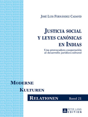 cover image of Justicia social y leyes canónicas en Indias